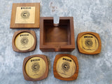 Original 1984 Michelob Bob Hope Desert Classic Wood Box Drink Coasters