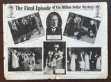 1914 The MILLION DOLLAR MYSTERY $10K Prize Rare LOST Silent Film Movie Herald
