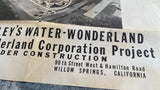 1961 SPADE COOLEY’S WATER WONDERLAND Artist Concept Rare Poster Advertisement