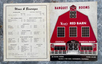 1960's Menu KEN'S RED BARN Charcoal Broiler Restaurant Sacramento California