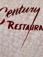 1940's CENTURY RESTAURANT Dinner Menu Mystery Location