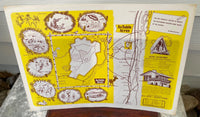 Rare 1960's Placemat AUSABLE ACRES Jay New York Wooded Lots For Sale Adirondacks