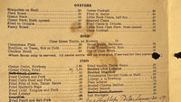 1903 Original Dinner Menu THE THORNDIKE HOTEL Boston Massachusetts