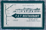 Vintage Placemat T&T RESTAURANT Richland Georgia A Yankee Oasis In Dixieland
