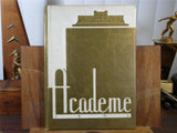1953 Academy High School Yearbook Erie Pennsylvania Academe Cool 50s Cover Art