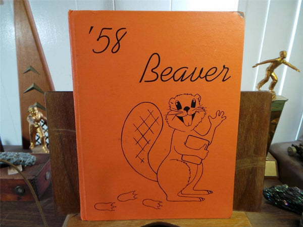 1958 BEAVERTON UNION HIGH SCHOOL Oregon Original YEARBOOK Annual The Beaver