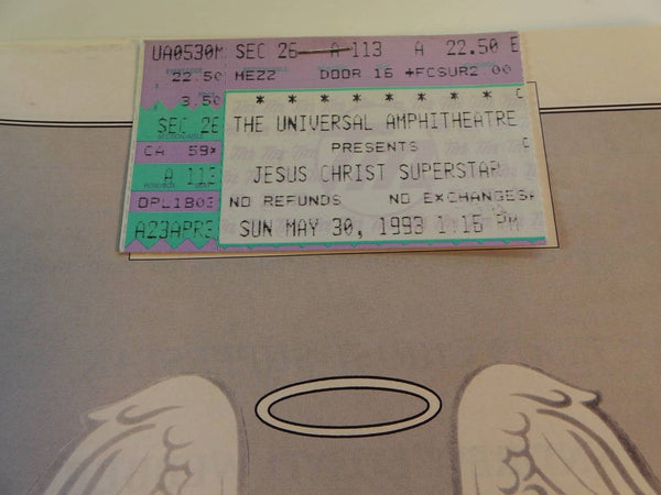 1993 A.D. Tour Jesus Christ Superstar Concert PROGRAM & TICKET STUB Ted Neely