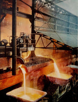 1954 PRC CHINA EMBASSY PROPAGANDA Anshan Iron Steel Company Photograph Plate b