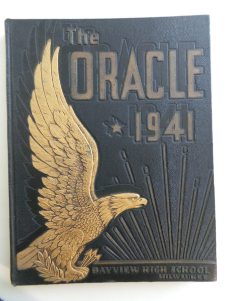 1941 Bay View High School Milwaukee Wisconsin Original YEARBOOK Annual Oracle