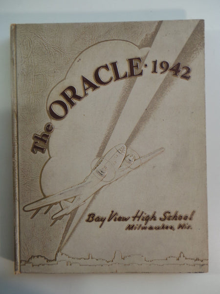 1942 Bay View High School Milwaukee Wisconsin Original YEARBOOK Annual Oracle