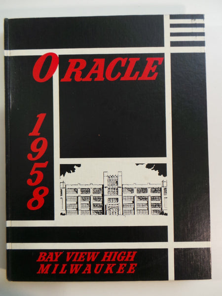 1958 Bay View High School Milwaukee Wisconsin Original YEARBOOK Annual Oracle