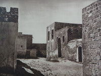 1925 TYRE STREET SCENE Lebanon Buildings Architecture Photogravure Art Print