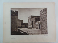 1925 TYRE STREET SCENE Lebanon Buildings Architecture Photogravure Art Print