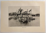 1916 MORO BOATS Vinta Lepa-Lepa Sakayan Photograph Philippine Islands Print