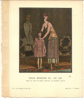 Gazette Du Bon Ton Brissaud DITES BONSOIR ET...  AU LIT Fashion POCHOIR Art Deco