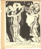 Gazette Du Bon Ton Drian LA MARIEE DE L'AVENIR Poiret Fashion POCHOIR Art Deco
