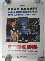 1988 ODDKINS Promotional Book Poster SIGNED By Both DEAN KOONTZ & PHIL PARKS