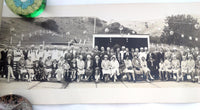 1930 SHELL OIL COMPANY Employees Lake Elsinore Ca BARBEQUE PANORAMA Photograph