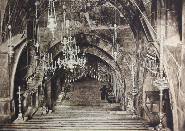 1925 JERUSALEM TOMB Of VIRGIN CHURCH Photogravure Photograph Israel Palestine