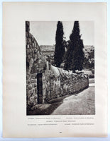 1925 JERUSALEM GAREN Of GETHSEMANE Entrance Photogravure Israel Palestine
