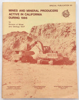 Vintage 1987 MINES MINERAL PROCEDURES In 1986 California Special Publication 93