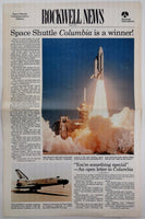 Vintage 1981 ROCKWELL NEWS In-House Newsletter SPACE SHUTTLE Commemorative