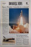 Vintage 1981 ROCKWELL NEWS In-House Newsletter SPACE SHUTTLE Commemorative