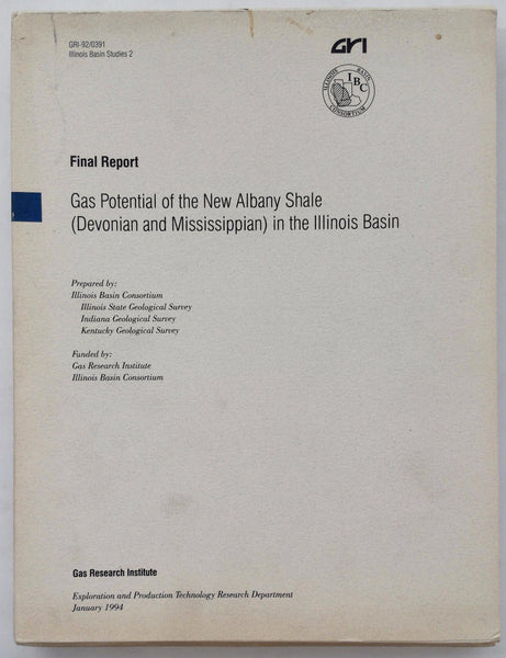 1994 Gas Potential New Albany Shale Illinois Basin Devonian Mississippian FINAL