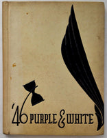 1946 PITTSBURG SENIOR HIGH SCHOOL Kansas Original YEARBOOK Annual Purple & White