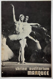 Vintage Ballet Shrine Auditorium Canada Marquee Program Swan Lake Rudolf Nureyev