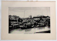1901 Pawnbroker's Storehouse Canton China Photogravure Photograph
