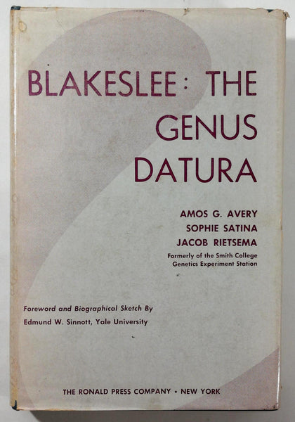 1959 1st Ed. Blakeslee The Genus Datura Amos Avery Satina Rietsema Genetics