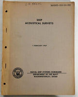 1967 Ship Acoustical Surveys Sound Waves U.S. Navy Underwater Transmission