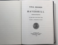 Reprint 1911 Vital Records Of Haverhill Mass. Marriage Death Genealogy History