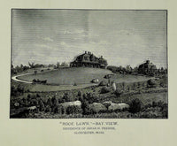 1888 Rock Lawn Jonas H. French Essex County Gloucester Ma. History Genealogy