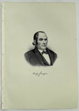 1888 Engraving Rev. Benjamin Sawyer Essex County Salisbury Ma. History Genealogy