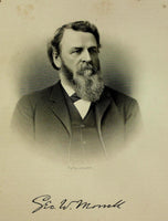 1888 Engraving Hon. George W. Morrill Essex Amesbury Ma. History Genealogy