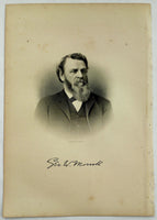 1888 Engraving Hon. George W. Morrill Essex Amesbury Ma. History Genealogy