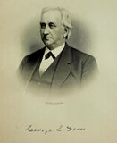 1888 Engraving Hon. George L. Davis Essex North Andover Ma. History Genealogy