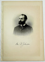 1888 Engraving William Richard Johnson Essex Newburyport Ma. History Genealogy