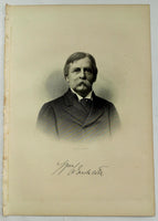 1888 Engraving William Crowninshield Endicott Essex County Ma. Genealogy History