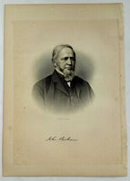 1888 Engraving Captain John Bertram Essex County Salem Ma. Genealogy History