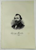 1888 Engraving Hon. James Hood Essex County Lynn Mass. Genealogy History