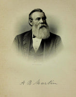 1888 Engraving Augustus B. Martin Essex County Lynn Mass. Genealogy History