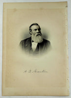 1888 Engraving Augustus B. Martin Essex County Lynn Mass. Genealogy History