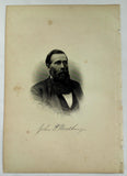1888 Engraving John P. Woodbury Essex County Lynn Mass. Genealogy History