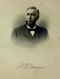 1888 Engraving William F. Morgan Essex County Lynn Mass. Genealogy History