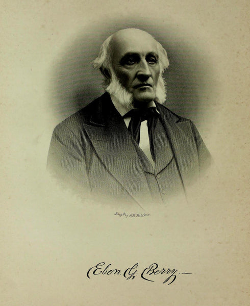 1888 Engraving EBEN GARDNER BERRY Essex County Danvers Mass. Genealogy History