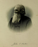 1888 Engraving JOHN I. BAKER Essex County Beverly Mass. Genealogy History