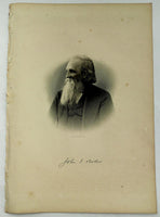 1888 Engraving JOHN I. BAKER Essex County Beverly Mass. Genealogy History